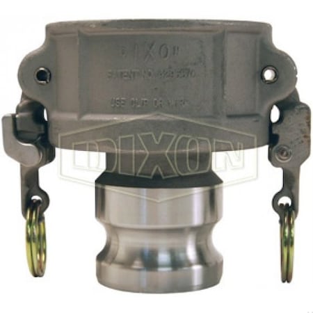 Dixon EZ Boss-Lock Type DA Cam and Groove Reducing Coupler, 4 x 3 in Nominal, Coupler x Adapter End Style RDA3040EZ